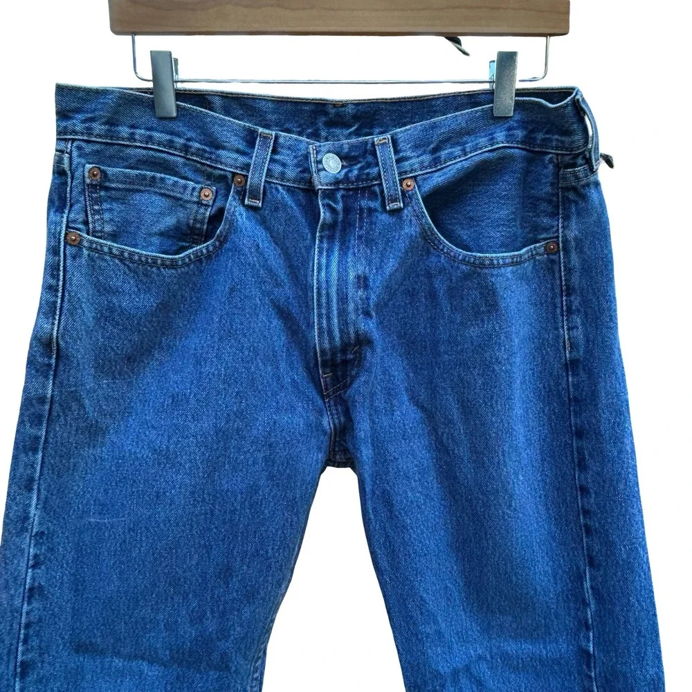 Levis 505 Regular Fit Straight Leg Mens Jeans Blue Medium Wash 34x29 00505-4886